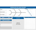5S Supplies Problem Solving Board 5 Why Aluminum Dry Erase 72in x 46in PROBSOLVE-7246-DRYERASE